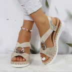 Dames Orthopedische Platform Sleehak Sandalen
