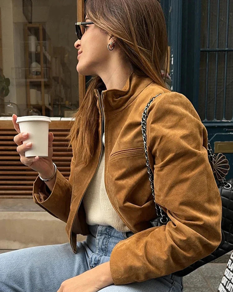 Westyn Jack | Dames Voorjaar Suède Kort Jack