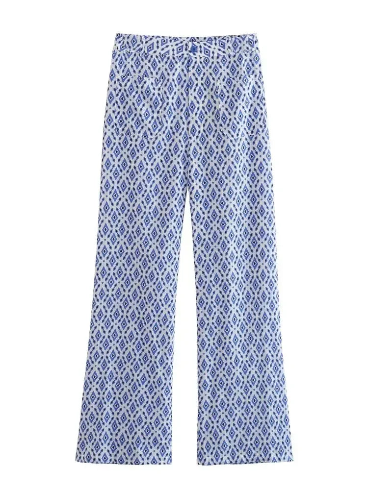 Michaela Set | Chique Print Top en Broek Set