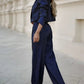Margery Set | Vrouwen Gestreepte Blazer & Broek Set