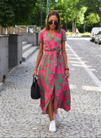 Dames Wikkel Maxi Jurk Bloemenprint