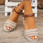 Dames Platform Sandalen met Versierde Bandjes