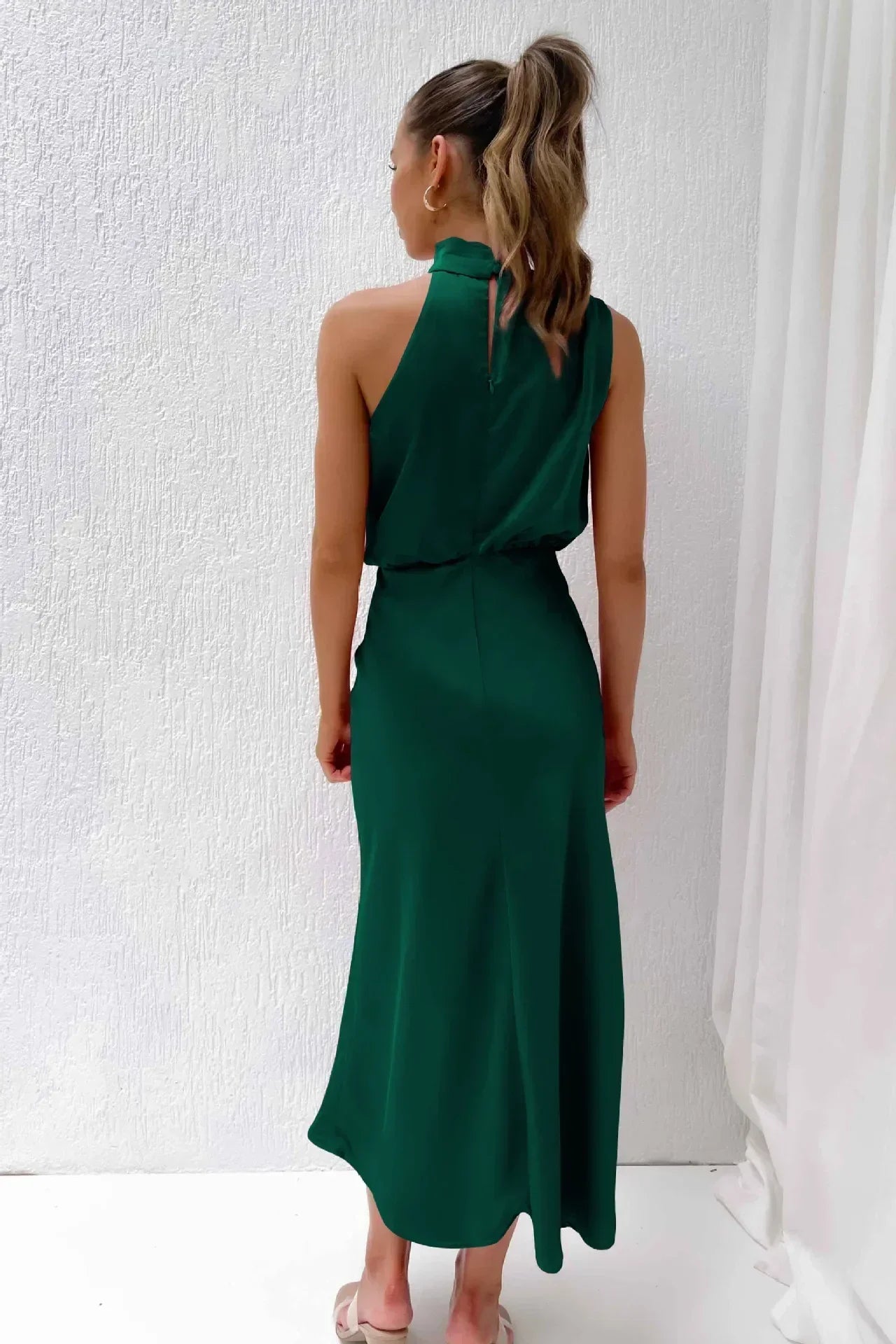 Dames Halter Maxi Jurk