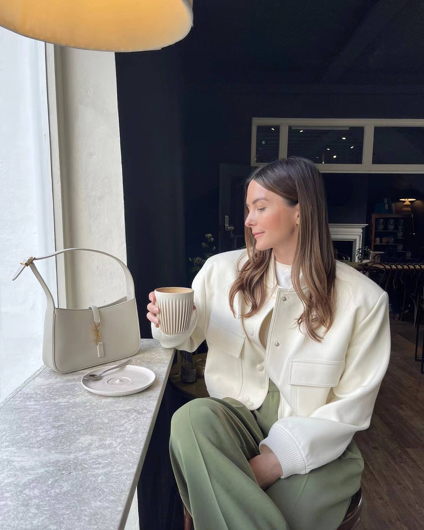 Xeniya Jas | Dames Herfst Cropped Varsity Jas