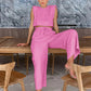 Maudie Set | Dames Tweedelige Crop Top & Broek Set