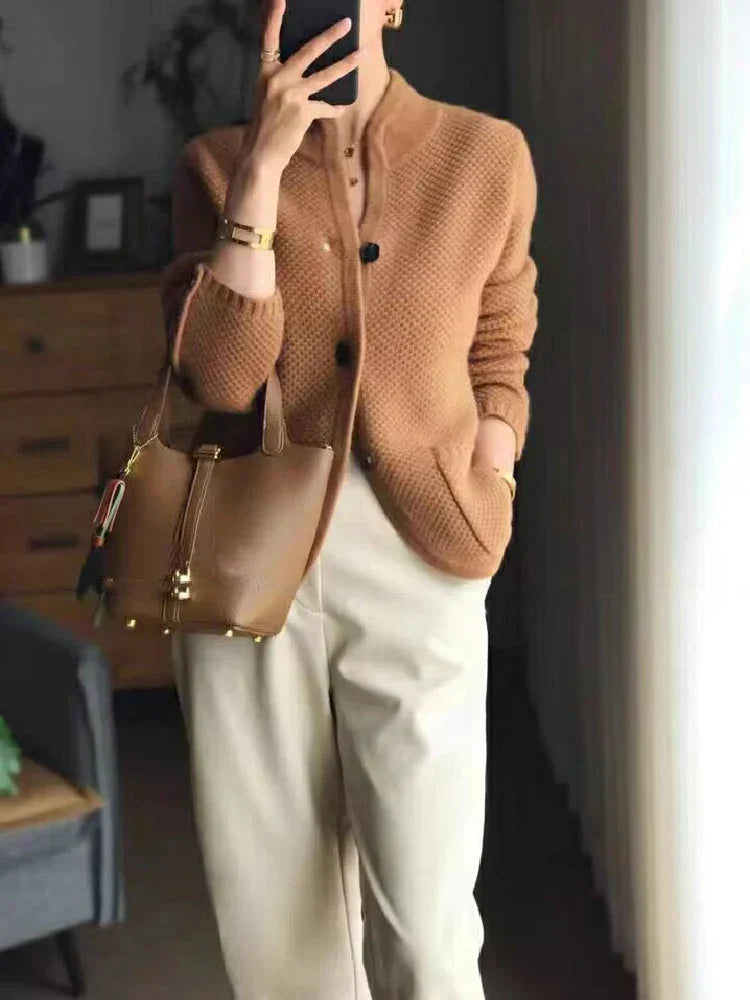 Odalys Vest | Knus Gebreid Vest met Knoopsluiting
