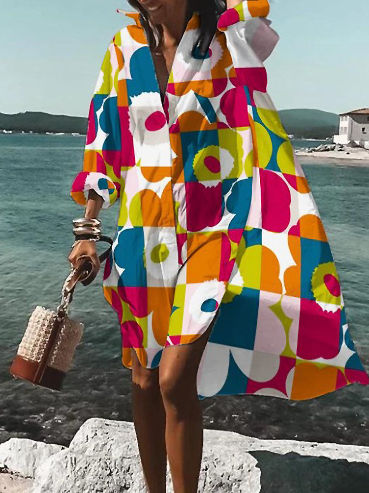 Women's Midi Shirt Dress Summer