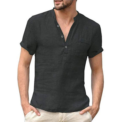 Lowell Overhemd | Heren Korte Mouw Casual Overhemd