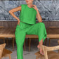 Maudie Set | Dames Tweedelige Crop Top & Broek Set