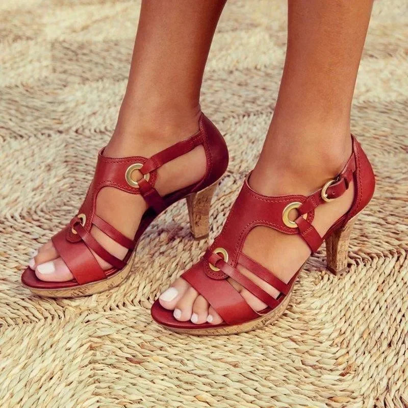 Dames Sandalen met Gestructureerde Enkelband