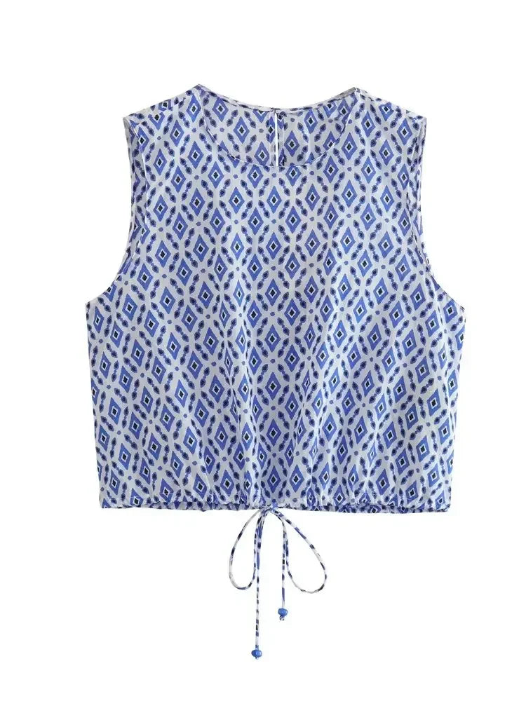 Michaela Set | Chique Print Top en Broek Set