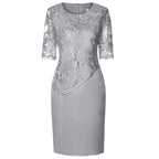 Dames Midi Jurk Korte Mouwen