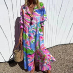Dames Bohemian Maxi Jurk met Luchtige Pasvorm