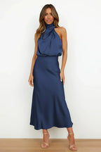 Dames Halter Maxi Avondjurk