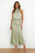Dames Halter Maxi Jurk