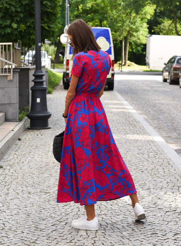 Dames Wikkel Maxi Jurk Bloemenprint