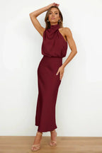 Dames Halter Maxi Avondjurk
