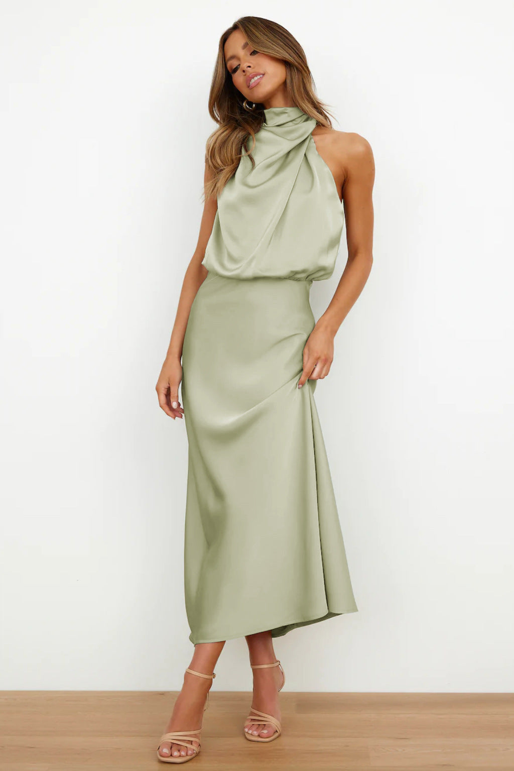 Dames Halter Maxi Jurk