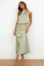 Dames Halter Maxi Avondjurk