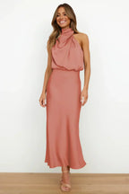 Dames Halter Maxi Avondjurk