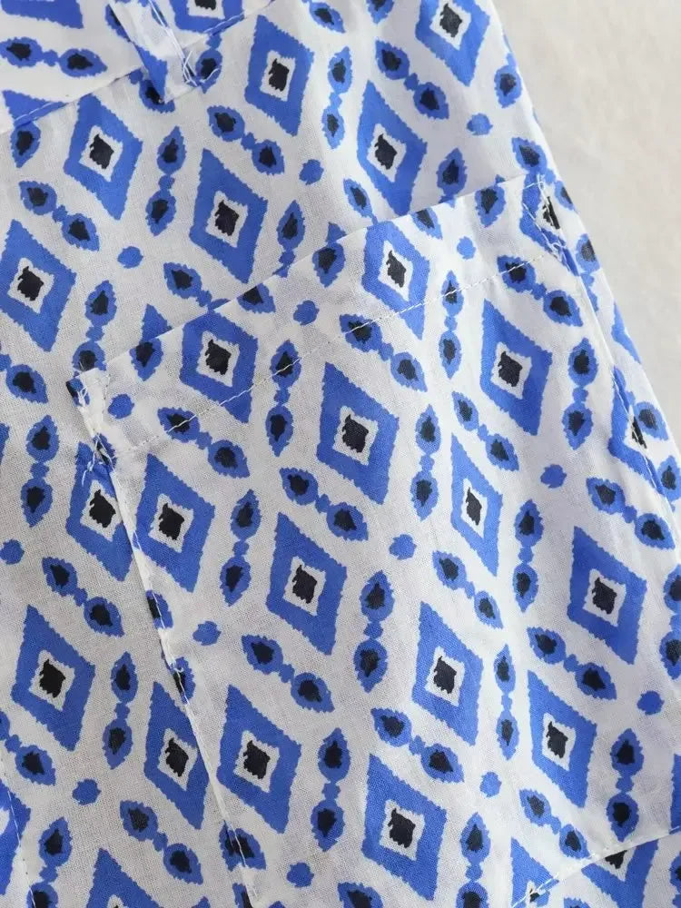 Michaela Set | Chique Print Top en Broek Set