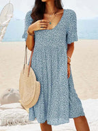 Women's Summer Floral Print Midi Dress