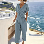 Dames Elegante Kruislingse Twee Delige Set