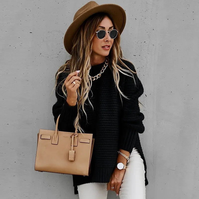 Betty Trui | Dames Herfst Oversized Gebreide Trui