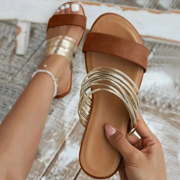 Dames Instap Sandalen met Meerdere Bandjes