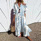 Dames Elegante Maxi Jurk met Vloeiende Pasvorm