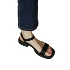 Dames Platte Open Teen Sandalen met Ba