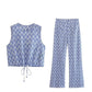 Michaela Set | Chique Print Top en Broek Set