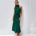 Dames Halter Maxi Jurk