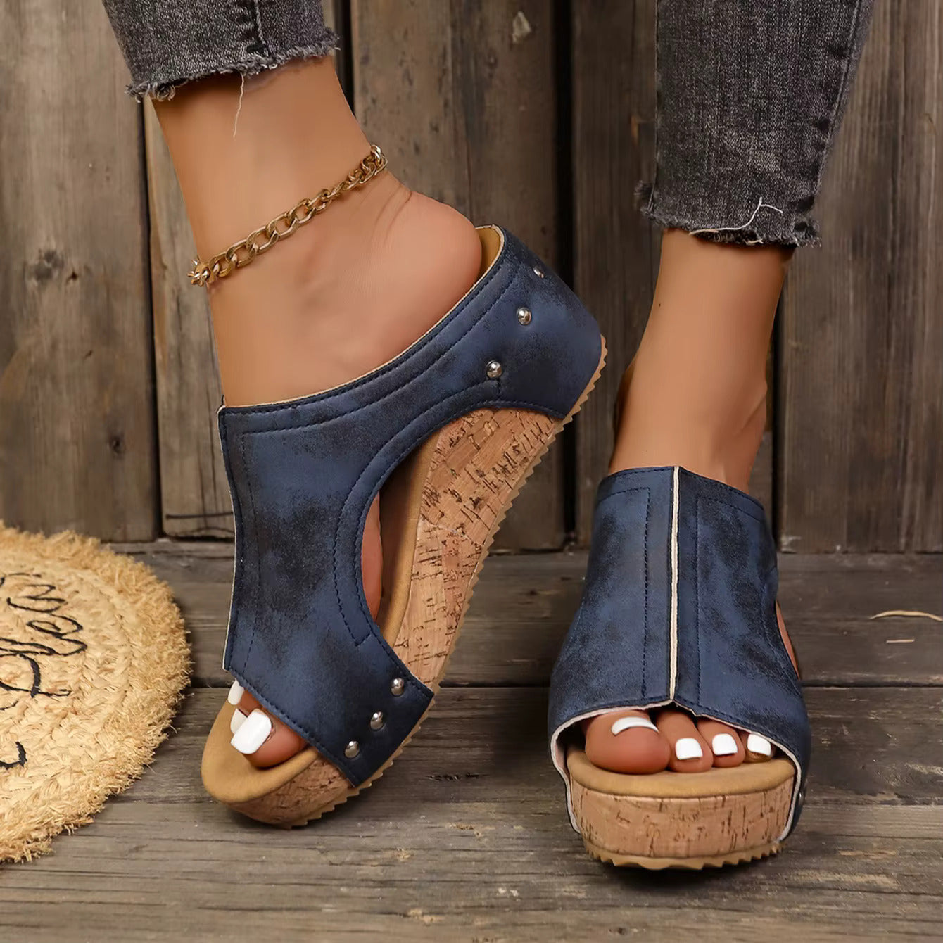 Dames Comfortabele Sleehak Sandalen