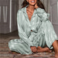 Quinne Pyjama |  Stijlvolle Zijden Pyjama met Strepen