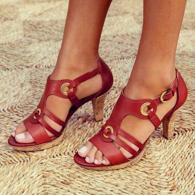 Dames Sandalen met Gestructureerde Enkelband