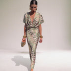 Dames Wikkel Maxi Jurk Elegante Stijl