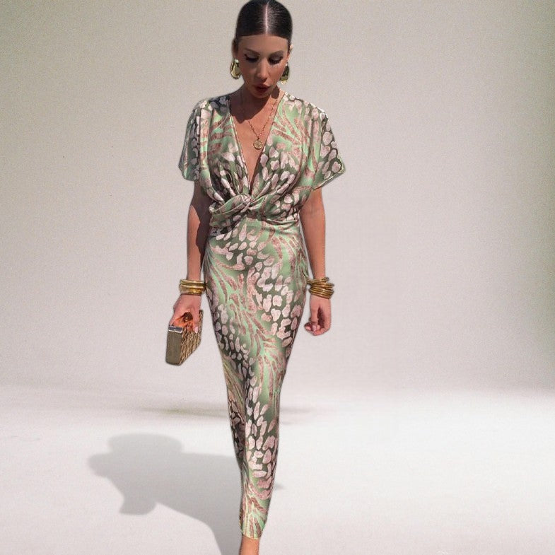 Dames Wikkel Maxi Jurk Elegante Stijl