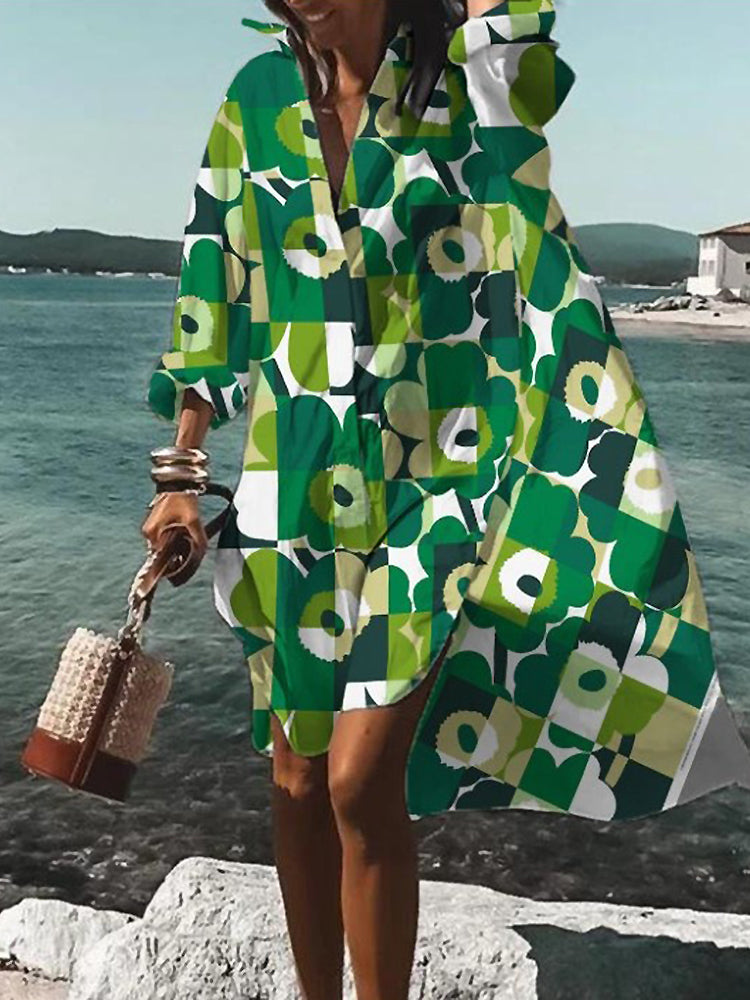 Women's Midi Shirt Dress Summer
