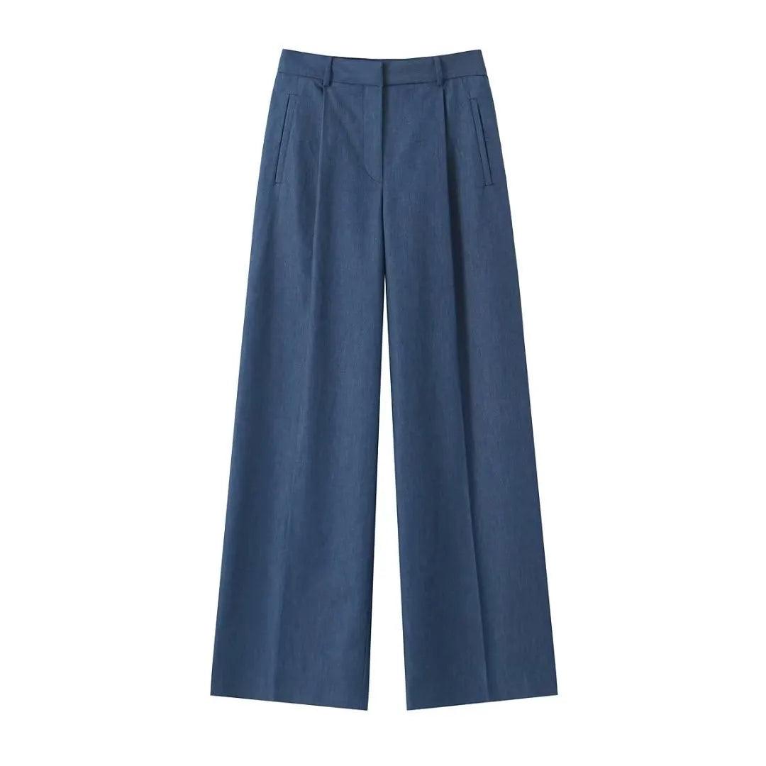 Malaya Set | Vrouwen Zachte Denim Jas en Broek Set