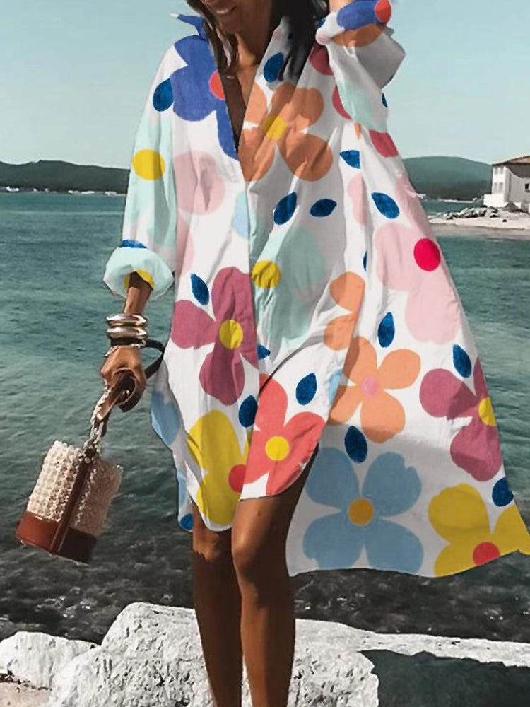Women's Midi Shirt Dress Summer