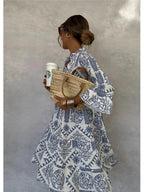 Dames Tribal Midi Jurk Relaxed Fit