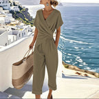 Dames Elegante Kruislingse Twee Delige Set