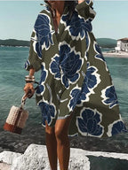 Dames Midi Shirt Jurk Zomer