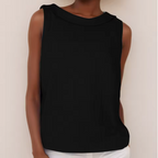 Dames Mouwloze Col Top