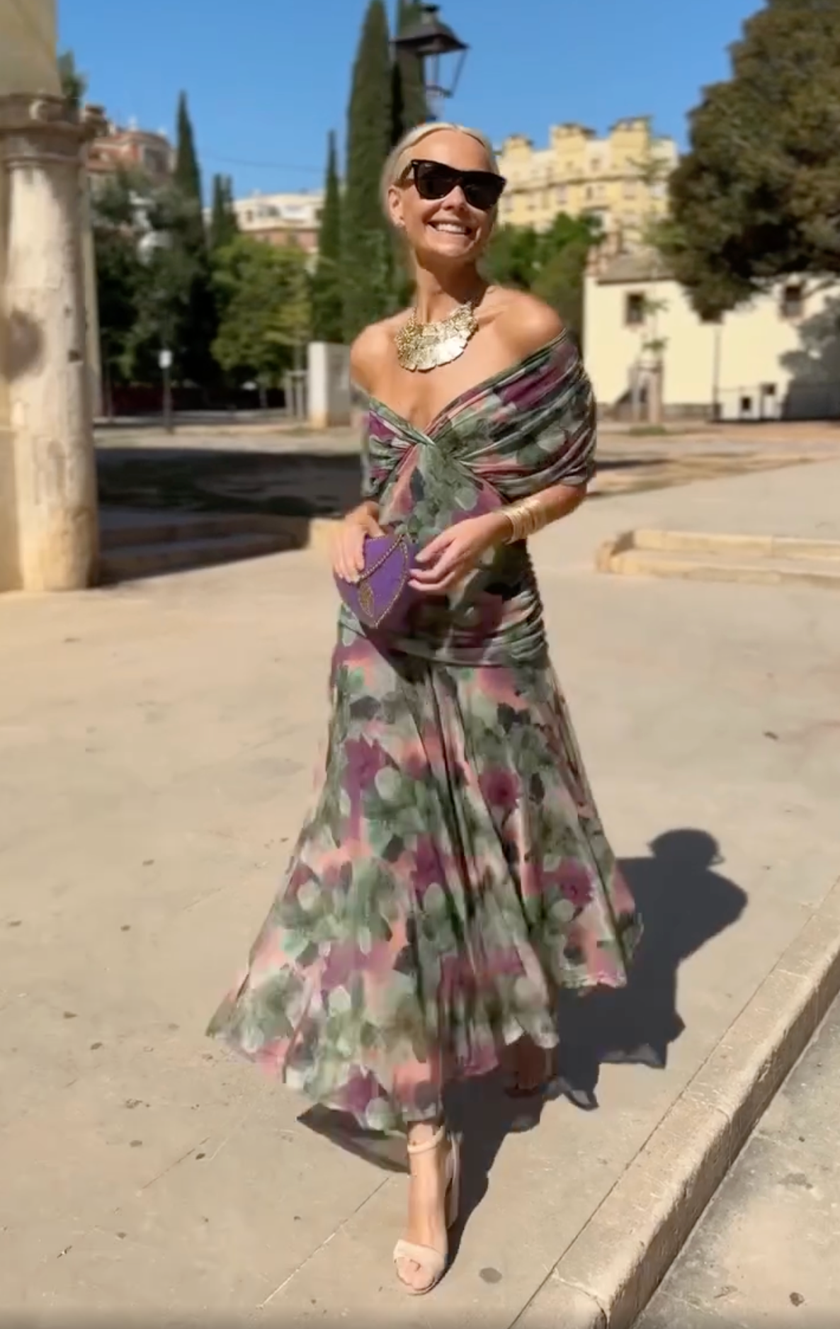 Dames Romantische Maxi Jurk Bloemenprint