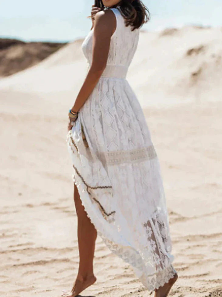 Nishka Jurk | Boheemse Mouwloze Maxi Jurk