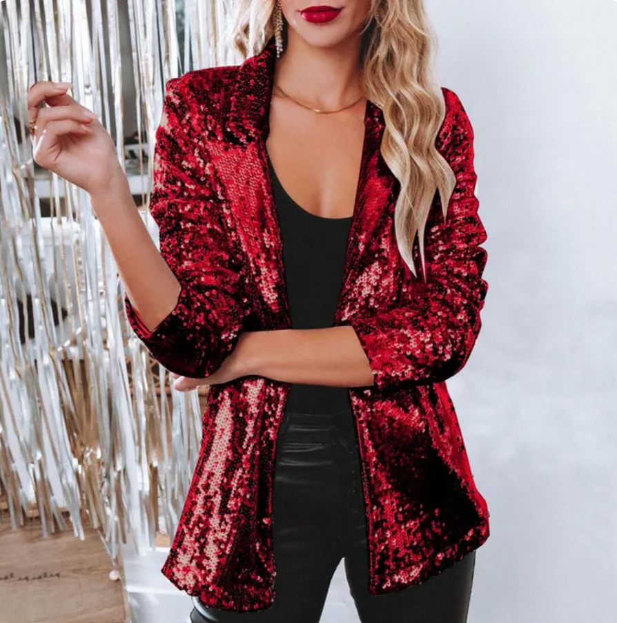 Xadia Blazer | Dames Herfst Pailletten Party Blazer