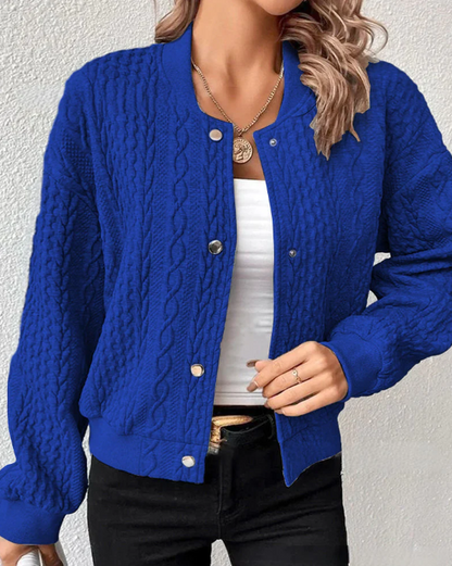 Bethany Vest | Dames Herfst Gebreid Vest met Knoopsluiting