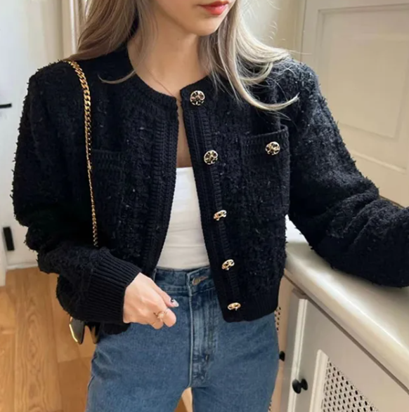 Bernice Vest | Dames Herfst Korte Gebreide Vest